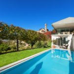 52267105 – beautiful swimming pool of a modern house, outdoors
