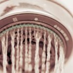 19821266 – shower and flying water drops  very closeup