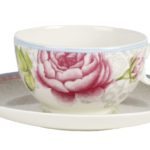 Luxurytable.cz_Rose Cottage Cajovy salek s podsalkem sedy 0.37 ltr., Villeroy & Boch, cena 1050 Kc